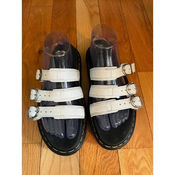 Dr. Martens White and Black Sandals - Picture 3 of 9